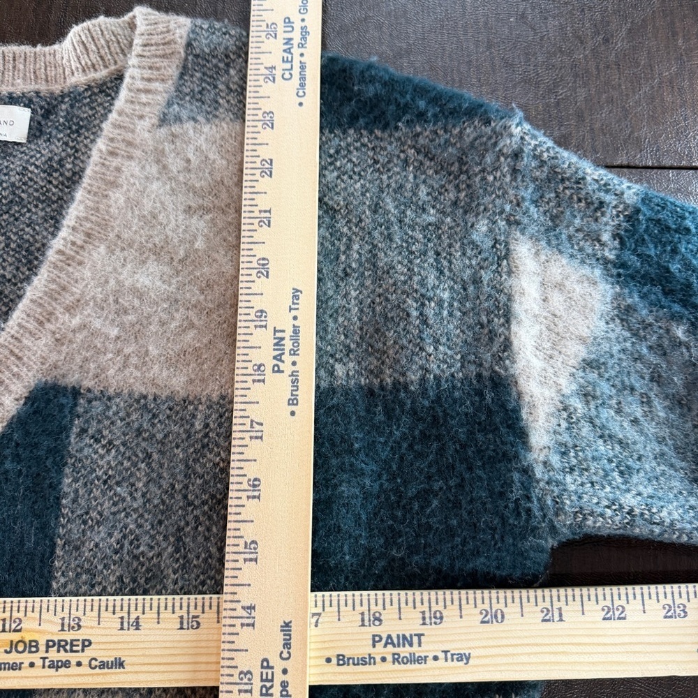Lucky Brand Knit Sweater in Green and Cream Sz M - Picture 5 of 6
